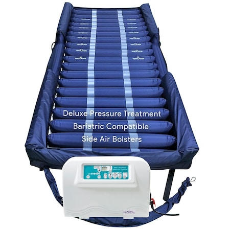 PROHEAL Low Air Loss Mattress Sys w/Alternating Pressure and Pulsation w/Raised Air Bolsters 60"x80"x8"/11" PH-81090-60AB